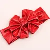 50st Metal Color Senaste Bow Hair Band Bronzing pannband Baby Metallic Big Bow Elastic pannband Vintage Head Wrap Hair Accessories5412749