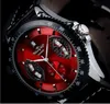 Relojes de pulsera mecánicos con esqueleto de acero inoxidable y correa de cuero Winner a la moda para hombre, reloj de pulsera mecánico de lujo con autoviento