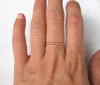 패션 골판지 서클 반지, 여성을위한 간단한 반지 디자인 실버 도금 웨이브 구슬 반지