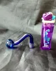 Free shipping wholesalers new S mini blue glass pot, glass Hookah / glass bong accessories, stained glass