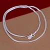 Fabrikspris 925 Sterling Silver Snake Chain Necklace 3mm 16-24Inches Klassisk Mode Smycken Toppkvalitet Gratis frakt