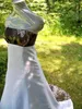 Robes de mariée blanches Camo sans bretelles à lacets avec Train de la Chapelle de la forêt Unique Robes de mariée 2015 Modest Actual Image Robe de mariée de camouflage