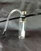 free shipping new Mini Hookah transparent glass / glass bong, high 10cm, dual-pipe tobacco,, Get a glass pot