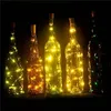 1M 10LED 2M 20LED Girlande Girlande Draht Kupfer String Licht Kork form Wein Flasche Stopper fee sternen reben lampe DIY vase Weihnachten Dekor