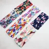 Dziecko Dzieci Malówka Bawełniana Tkanina Kwiatowe Bandanas Płaskie Kępa Opaski Headwrap Plant Kwiat Turban Tie Knot Head Wrap Hair Band FD6559