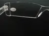 20pcslot Plastic Clear Rimless glasögon Presbyopia Vita läsglasögon Obrytbara kvinnor Män transparenta läsglasögon 101820346