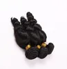 tańsza cena luźna fala Peruwiańska wiązka włosów 3 pakiet naturalny czarny kolor Remy Emerme 100