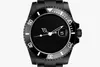 Todos os homens negros relógios de aço inoxidável, moda cerâmica moldura de vidro de safira relógio masculino automático relógios de pulso 068