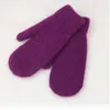Сплошные цветные теплые мягкие трикотажные перчатки 8 цветов Женщины и мужчины Mittens простой дизайнер оптом