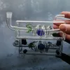 Fabrication de pipes à fumer en verre Narguilé soufflé à la main Bongs Pot de dragon enroulé à tube carré