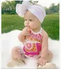 Новорожденных девочек одежда новые летние рукавов комбинезон слон печати кисточкой наряды младенческой Bebes Холтер Sunsuit для малыша 0-24 м