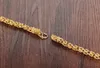 Heavy Men 24k oro giallo riempito collana Bracciale Set GF Curb catena libera mens jewerly set (collana e bracciale) nuovo arrivo regali di natale