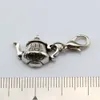 Varmförsäljning! 160pcs Antik Silver Alloy Mixed Teapot Charms With Hummer Clasp Fit Charm Armband 8-Style DIY Smycken