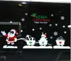 Snöflinga prydnadsklister Snowflake Santa Renfönster Visar utan lim Elektrostatisk Incognito Marry Christmas Wall Stickers CS002