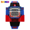 2018 SKMEI Kids LED Mode Digitale Kinderen Horloge Cartoon Sport Horloges Robot Transformatie Speelgoed Jongens Horloges Relogio Relojes