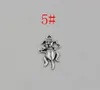 120pcs Antiqued Silver Mixed Dog Pendant Diy Handmade Jewelry Bracelet Accessories Charms