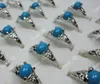 Blue Malay Jade Silver Plated Rings for Women Whole Jewelry Bulk Packs Ringslot Free Shipping LR056
