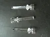 Newest quartz glass nail 10mm 14mm 19mm Domeless gong quartz glass tobacco pipe fittings nail nails without nail quartz dome free