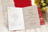 2015 En Iyi Satıcı Düğün Resmi Yay ile Davetiye Kırmızı Fildişi Ücretsiz Kargo Yaratıcı Bauquet Yemeği Davetiye Kartları Yeni Varış