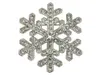 2 Inch Rhinestone Crystal Diamante Snowflake Brooch Silver Tone Free shipping