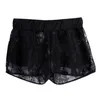 Vente en gros - Shorts à cordon pour femmes Sexy Lace Sheer Floral Hollow Out Elastic Party Travel Shorts Panty Summer