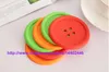 500pcs Silicone Button Coasters Cup Coaster Table Tea Mug Cushion placemat Cup Coaster Mat Pad Drinks holders 5 colors