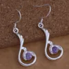 Fashion (Jewelry Manufacturer) 40 pcs a lot Elegant earrings 925 sterling silver jewelry factory price Fashion Shine Earrings AE010