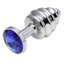 Jouets anaux en métal, plug anal en acier inoxydable argenté avec bijoux en cristal Sex Toys SM605