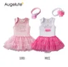 2019 Summer Baby Girls Romper 100 Pure Cotton Crown One Piece Tutu Dress Jumpsuits With headband Set Toddler Rompers Clothes Reta6315477