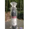 Wyczyść Organza Butelka wina Torba 15x36 CM (6x14 cal) Pakiet 50 oliwy z oliwek Szampański Makeup Prezent Prezent Wouch Favor Worek
