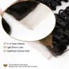 Malezya Derin Dalga Kapatma Boyutu 4x4 Ücretsiz / Orta Parça Malezya Derin Kıvırcık Kapaklar Virgin İnsan Saç Dantel Üst Kapatma Demetleri Ücretsiz Kargo