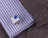2016 fashion blue crystal cufflinks for mens shirt cufflinks wedding cufflinks gift with 3 colors for choosing W133263V