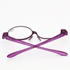 Women Metal Frame 180 Degree Rotating Monocular Cosmetics Glasses Makeup Reading Glasses Magnifying Flip-up Lens Diopter +1.50 - +4.00