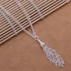 Free Shipping with tracking number Best Most Hot sell Women's Delicate Gift Jewelry 925 Silver 3 chain tassels Necklace