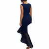 2015 Fashion Womens Dress Vintage Sleeveless O-neck Bodycon Patchwork Mermaid Maxi Long Elegant Ladies Party Dresses Clubwear FG1511