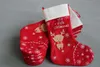 Christmas Decorations snowflake deer Christmas stocking gift bag candy apple bags wrap long stockings socks red Festive Party Supplies EMS
