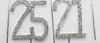 Argento diamante strass cake topper compleanni numeri di nozze bastoncino di cristallo accessori per torte decorazioni per feste