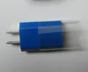 Färgglada EU USA Flat Mini USB-väggadapterplugg Hem Rese Charger Power 1A 5V för mobil smartphone 4S 5S 5C Android S3 S4 E Cigarr Mini100