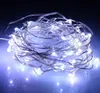 AA Batteri Strömstyrd LED Koppar Silver Wire Fairy Lights String 2m 3m 5m Jul Xmas Hem Party Bike Dekoration Frölampa Utomhus