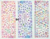 Vattenöverföring Nail Sticker Varmvattendekaler 30st Blanda Nail Art Stickers Vattenskiva Tillfälliga Tatueringar Klistermärken Nail Dekal Tillbehör