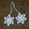 100% coton Ornements de flocons de neige au crochet à la main, flocons de neige au crochet blanc, flocons de neige blancs, décorations de Noël de 20 pc