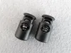 100 pçs Cord Lock Stopper Barrel Plastic Spring Toggle Black 28mm 14 5mm 11mm Para Bolsas Garments2606