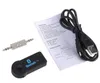 Uniwersalny 3,5 mm Samochód strumieniowy A2DP Bezprzewodowy Bluetooth Aux Aux Audio Music Adapter Adapter HandsFree z mikrofonem do telefonu mp3 100 sztuk
