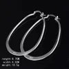 Cheap 925 sterling silver plated large hoop earrings TOP quality fashion jewelry for women Free shipping