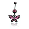 belly button rings butterfly