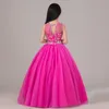 Vestido de princesa feito sob encomenda, vestidos para meninas, trajes infantis, anfitrião de piano, casamento, flor, vestido de aniversário, passarela, show hy1143