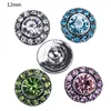 NSB6056 Hot Sale Snap Knoppen Sieraden 4 Kleuren 12mm Knoppen Mode DIY Charms Antieke Crystal Unieke Spark Design Metalen Knoppen