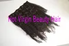 3C/4A/4Bペルーのクリップインヘアエクステンション8 "-22" Instock、100％Virgin Human Hair Clip-Ins Hair Wefts、Natural Clip-Ins Weave G-Easy