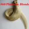 Pre -legame I punta brasiliana estensione dei capelli umani 100g 100strands 18 20 22 24 pollici di capelli indiani dritti più colori2467830