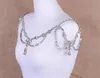 Simple Style Epaulet Silver Crystal Rhinestone Shining Shoulder Necklace Epaulet Jacket Wedding Bridal Dresses Jewelry